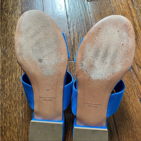 Mansur Gavriel Blue Sandals - Picture 7 of 11